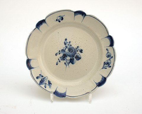 Blue decorated plate