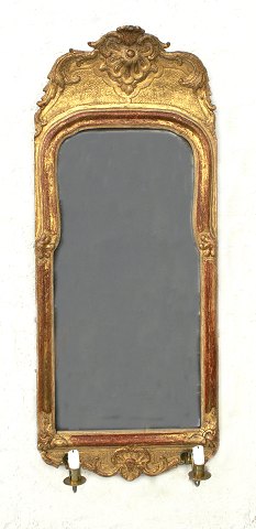 Gilded mirror, with candle holder, Sweden