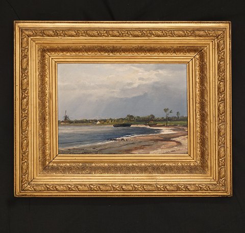 Holger Drachmann, 1846-1908, oil on canvas. Signed 
and dated 1886. Visible size: 23x32cm. With frame: 
54x45cm