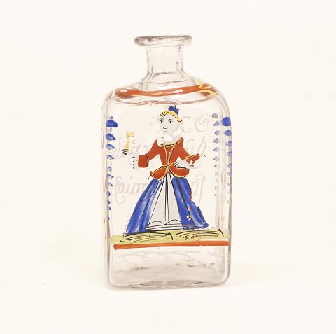 A small German 18th century bottle. H: 14cm