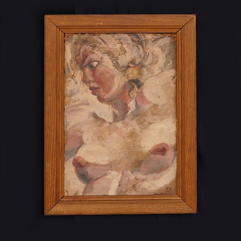 Povl Jerndorff, 1885-1933, oil on plate. Signed 
and dated 30.04.1927. Visible size: 37x25cm. With 
frame: 46x34cm