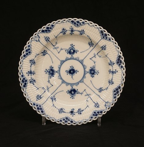 Royal Copenhagen blue fluted full lace plates. 
#1084. D: 25cm