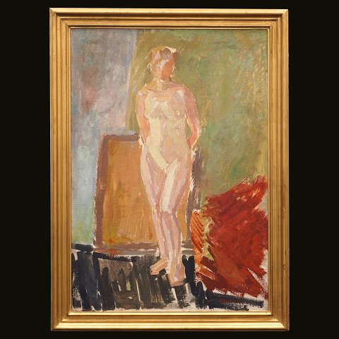 Preben Hornung, 1919-89, oil on canvas. Signed and 
dated "Hornung 43". Visible size: 96x65cm. With 
frame: 111x80cm