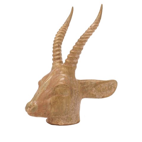 Axel Salto stoneware antelope. Copenhagen circa 
1930. Nice condition. H: 26cm