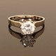 Diamond ring, 14ct whitegold, with brilliant of 1,02ct. Ring size: 54