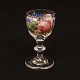 Emaljedekoreret glas. Fremstillet ca. år 1860. H: 8,8cm