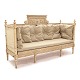 Late Gustavian light grey decorated Sofa. Sweden circa 1800. L: 190cm. D: 63cm. 
H: 116cm. H S: 44cm