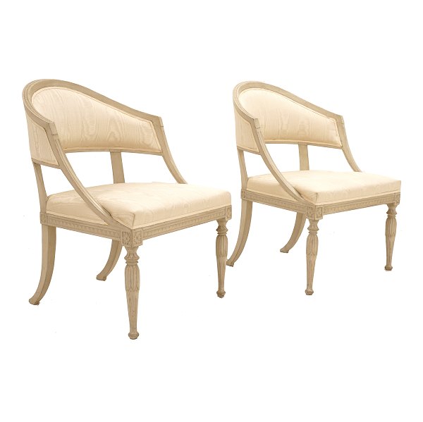 A pair of late gustavanian arm chairs
