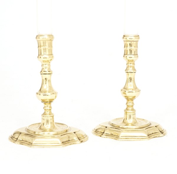 Pair of candlesticks, brass
Denmark circa 1750
H: 16cm
