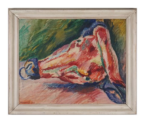 Wiliam Scharff, 1886-1959, Ox head. Signed and 
dated 1923