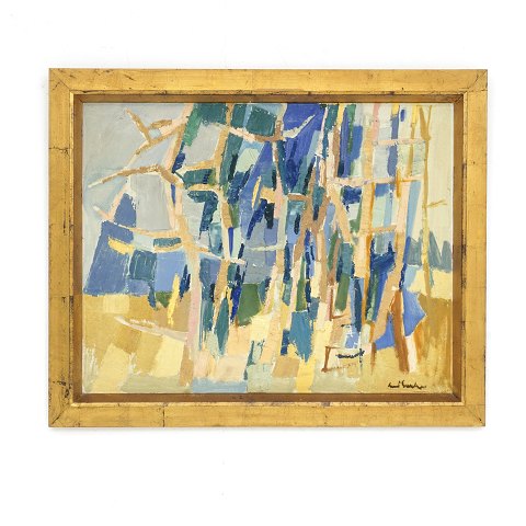 Svend Saabye, 1913-2004, Pflanzenmotiv, Öl auf 
Leinen. Signiert. Lichtmasse: 53x68cm. Mit 
Rahmen: 66x81cm