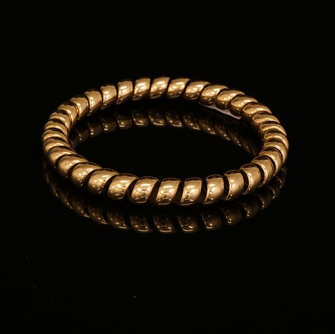 Anton Michelsen: Spiral armring af 14kt guld. Stemplet. D: 7,7cm. V: 31,2gr