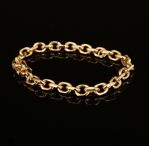 H. C. Hansen: Kräftiges Anker Armband, 14kt Gold. 
L: 21cm. G: 34,5gr