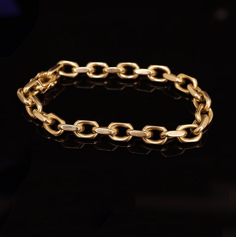 Anker Armband in 14kt Gold. L: 21cm. G: 45,3gr