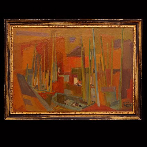 Pierre André Bouey, 1898-1976, fra kunstnerens atelier. Signeret. Olie på lærred. Lysmål: 45x64cm. Med ramme: 54x73cm