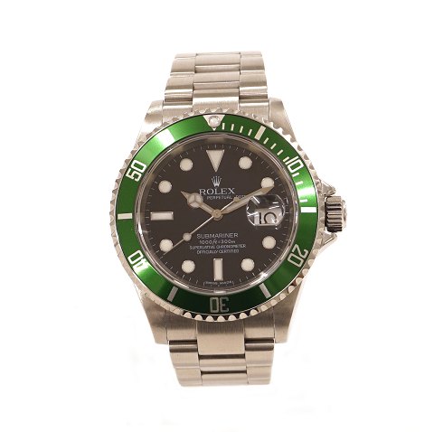 A Rolex 16610LV Kermit. Very nice condition. With servicepapers from Rolex. Z-series circa 2006-7. D: 40mm