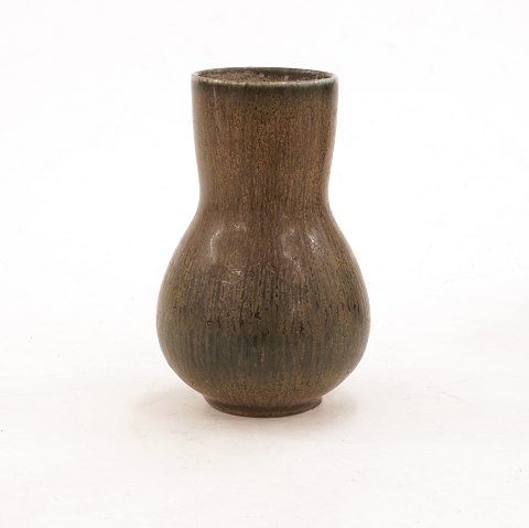 Eva Stæhr Nielsen for Saxbo: Vase med sung glasur. Signeret. H: 13cm