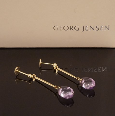 Georg Jensen: Ein Paar Ohrringe 18kt Gold. L: 
4,2cm