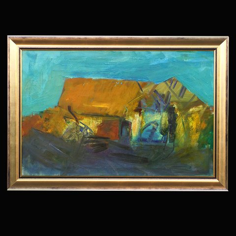 Oluf Høst, 1884-1966, Öl auf Leinen: Bognemark, 
Bornholm. Signiert. Lichtmasse: 65x99cm. Mit 
Rahmen: 79x113cm