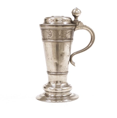 A Swedish late 19th century pewter cup. Circa 
1880. H: 21cm