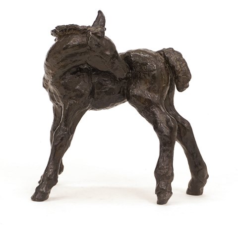 Gudrun Lauesen for Just Andersen. Standing horse, 
Diskometal. D2333. H: 29cm