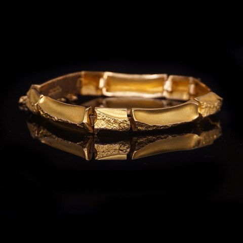 Lapponia Armband aus 14kt Gold. L: 19cm. B: 9mm. G: 25gr