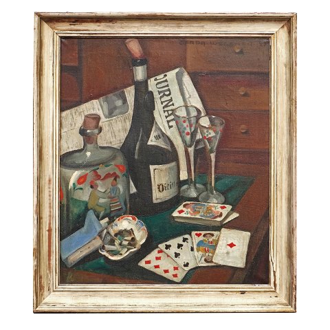 Gerda Wegener, 1886-1940, Nature Morte, Öl auf 
Leinen. Signiert und datiert 1927. Lichtmase: 
45x37cm. With frame: 54x46cm