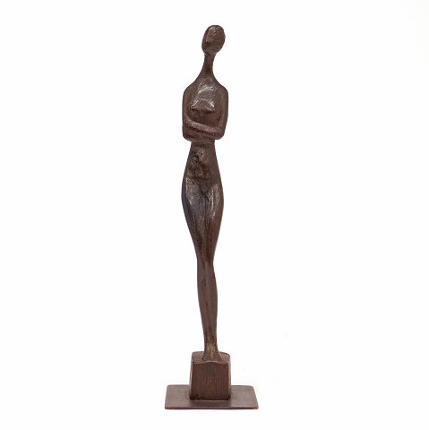 Otto Pedersen, Denmark, 1905-95, wood cut sculpture. Signed. H: 54cm
