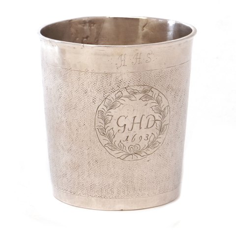 Silberbecher von Joducus Henricus Mundt, 1682-1702, Kopenhagen. H: 8cm