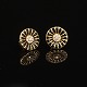 A Pair of 18ct gold Georg Jensen studs. D: 11mm