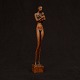 Otto P-Figur: Mutter mit Kind, Holz Signiert. H: 27cm