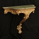 A gilt 18th century Rococo console table. Denmark circa 1750. H: 78cm. Plate: 
90x40cm