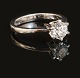 14kt hvidguld solitaire ring med brillantsleben diamant på 1,01ct. Ringstr. 57