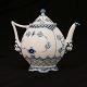 A Royal Copenhagen blue fluted full lace tea pot. #1119. H: 19cm