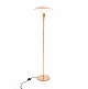 Poul Henningsen: Standerlampe PH 3½/2½ i kobber. Ekstra  overskærm i hvidt opalglas medfølger. Pæn stand. H: 131cm
