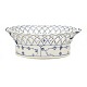 Royal Copenhagen blue fluted full lace fruit bowl 1055. Nice 1. quality. H: 9cm. 
L: 26cm
