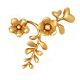 Ole Lynggaard blomstervedhæng/-lås udført i 18kt guld og prydet med to 
brillanter. Mål: 45x28mm