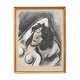 John Christensen, 1896-1940, Wasserfarbe. Porträt der Frau des Künstlers. 
Signiert und datiert 1928. Lichtmasse: 28x22cm. Mit Rahmen: 33x26cm