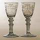 Ein Paar Nøstetangen Chrystal Desert Gläser um 1750. H: 14cm