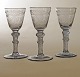 Satz von drei Nøstetangen Chrystal Desert Gläser um 1750. H: 15cm