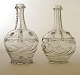 Ein Paar norwegische Ziratflaschen. Gjøvig um 1810. H: 19,8cm