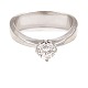 Georg Jensen 18kt Weissgold Ring mit einem Diamanten von 0,55ct D/VS1. Ringgr. 54