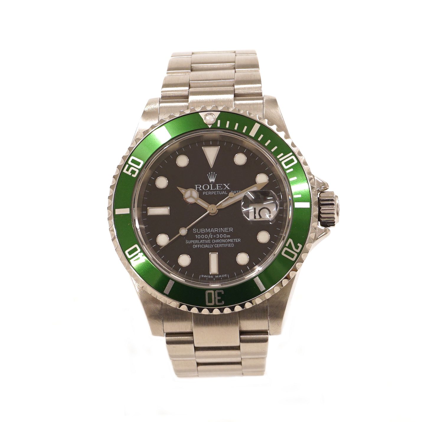 Nødvendig dette væske Aabenraa Antikvitetshandel * Rolex 16610LV Kermit. Z-serie årgang 2006-07. D: 40mm. Flot stand med servicepap Nødvendig dette væske Aabenraa Antikvitetshandel * Rolex 16610LV Kermit. Z-serie årgang 2006-07. D: 40mm. Flot stand med servicepap