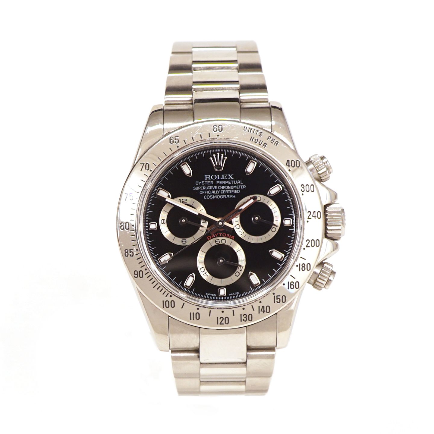 Væve Maiden teenager Aabenraa Antikvitetshandel * Rolex Daytona i stål. Ref. 116520. Solgt  første gang 16.06.06. Leveres med box o