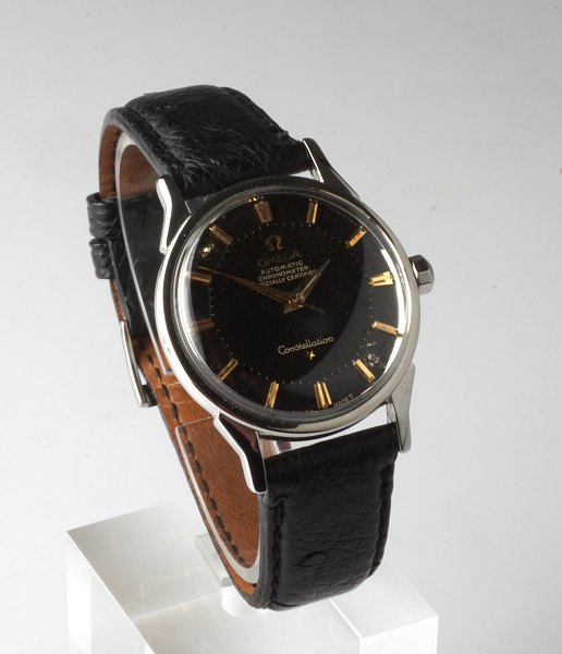 Omega Constellation Pie Pan. År 1963. Black dial. Ref 167.005. Cal. 551