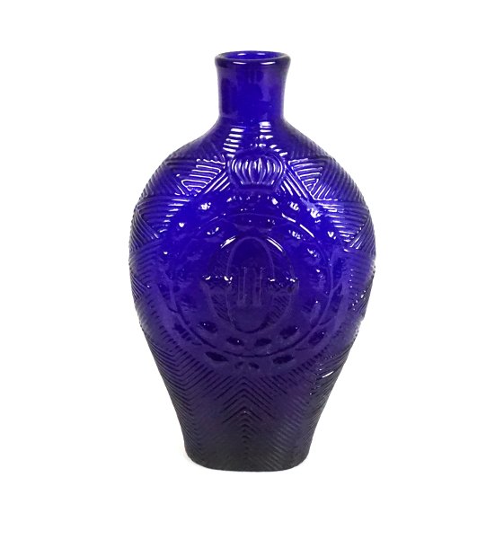 Flasche, blau. Schweden um 1880