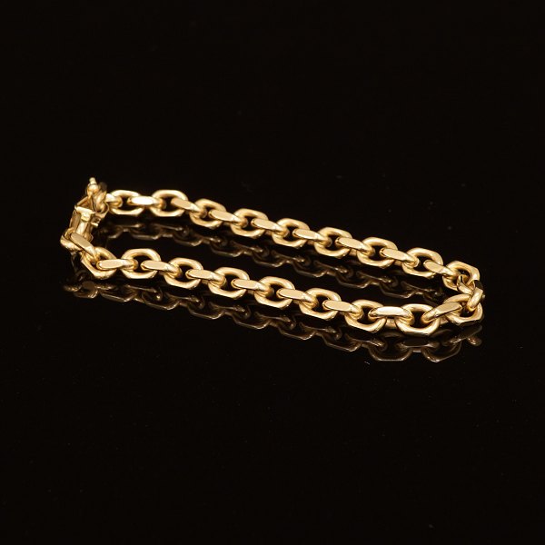 Jannik Lilleriis Andersen, Ringsted, Dänemark: Anker Armband, 14kt Gold. L: 
19cm. G: 19,7gr