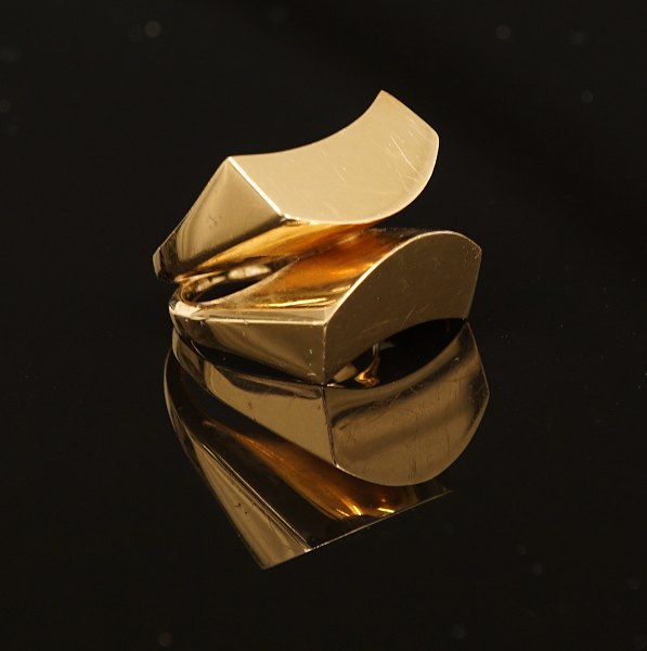 Arne Johansen, Denmark: Ring, 14ct gold. Size: 49. W: 16,7gr