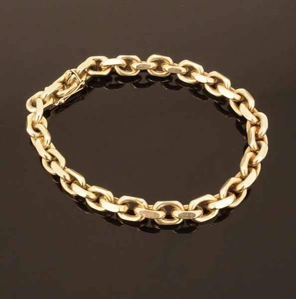 Hans Jensen, Aarhus: Anchor bracelet. 14kt gold. L: 21,5cm. W: 46,6gr