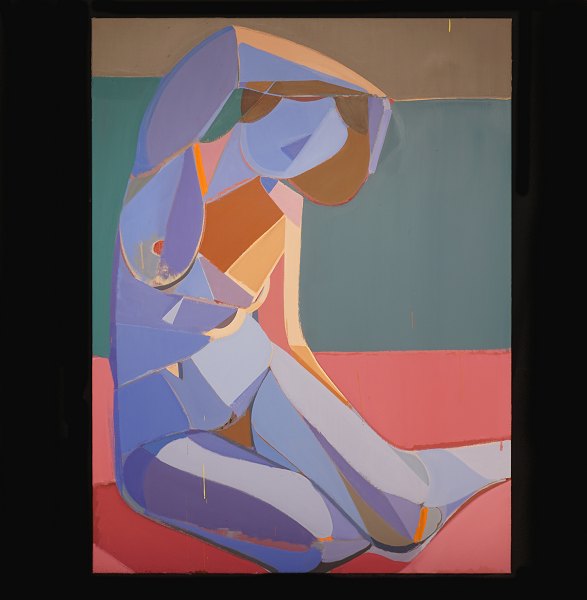 Lars Tygesen, 1979- , olie på lærred, "Nude" 2019. Mål: 200x150cm